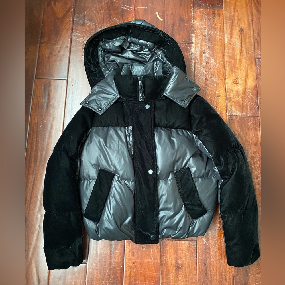 Marc New York black down/velvet puffer